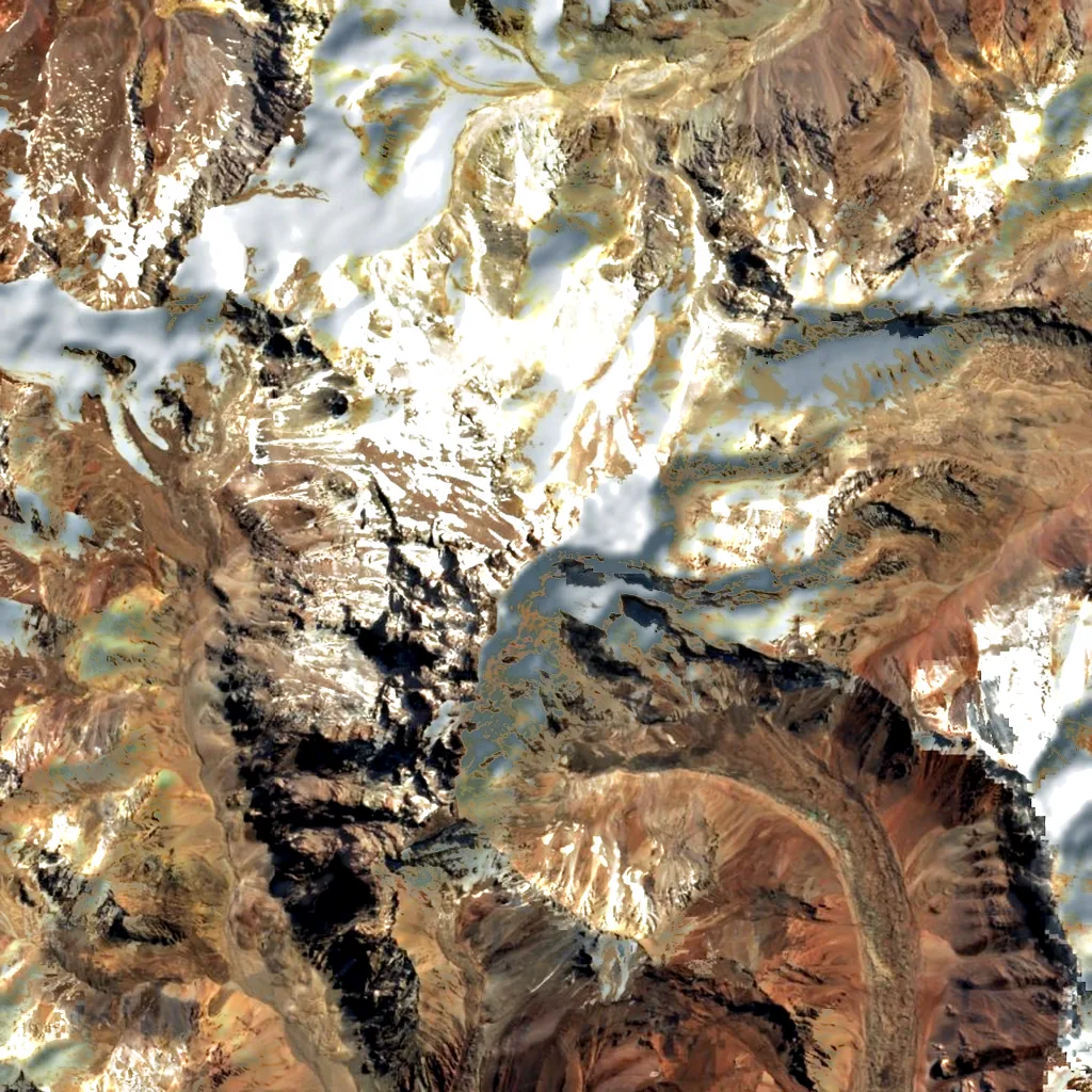 Aconcagua seen from above (Sentinel-2)