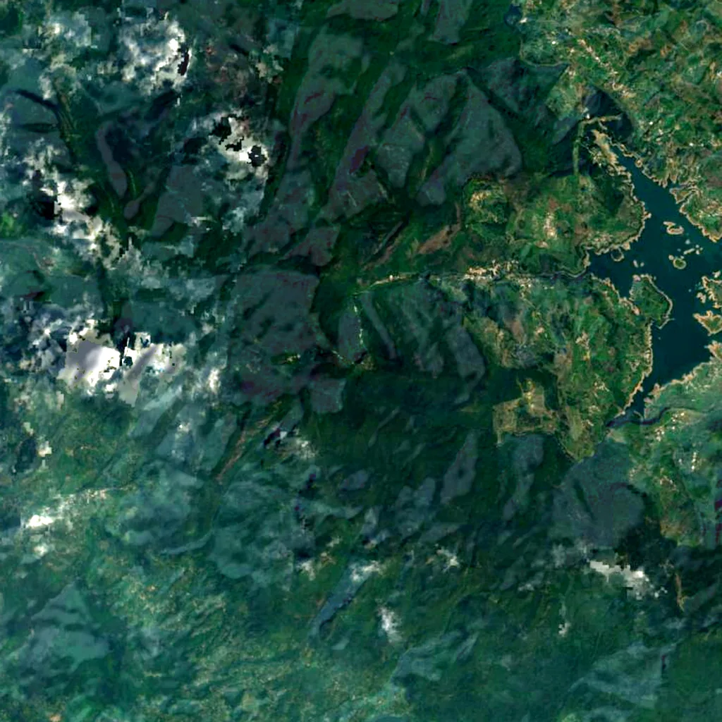 Adam's Peak seen from above (Sentinel-2)