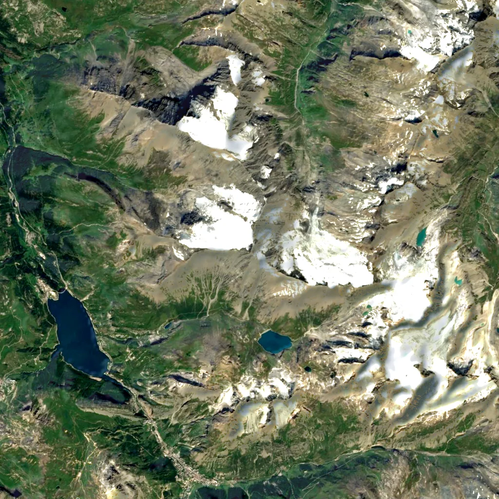 Aiguille de la Grande Sassière seen from above (Sentinel-2)