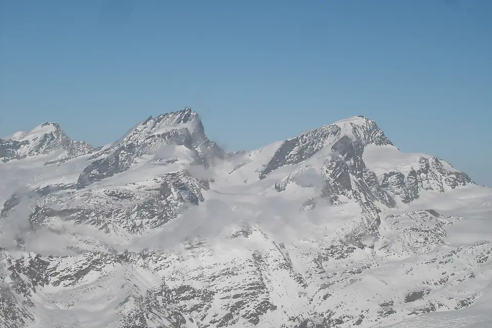 Allalinhorn, Rimpfischhorn und Strahlhorn