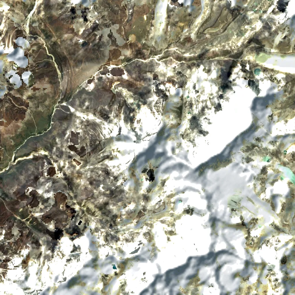 Ama Dablam seen from above (Sentinel-2)