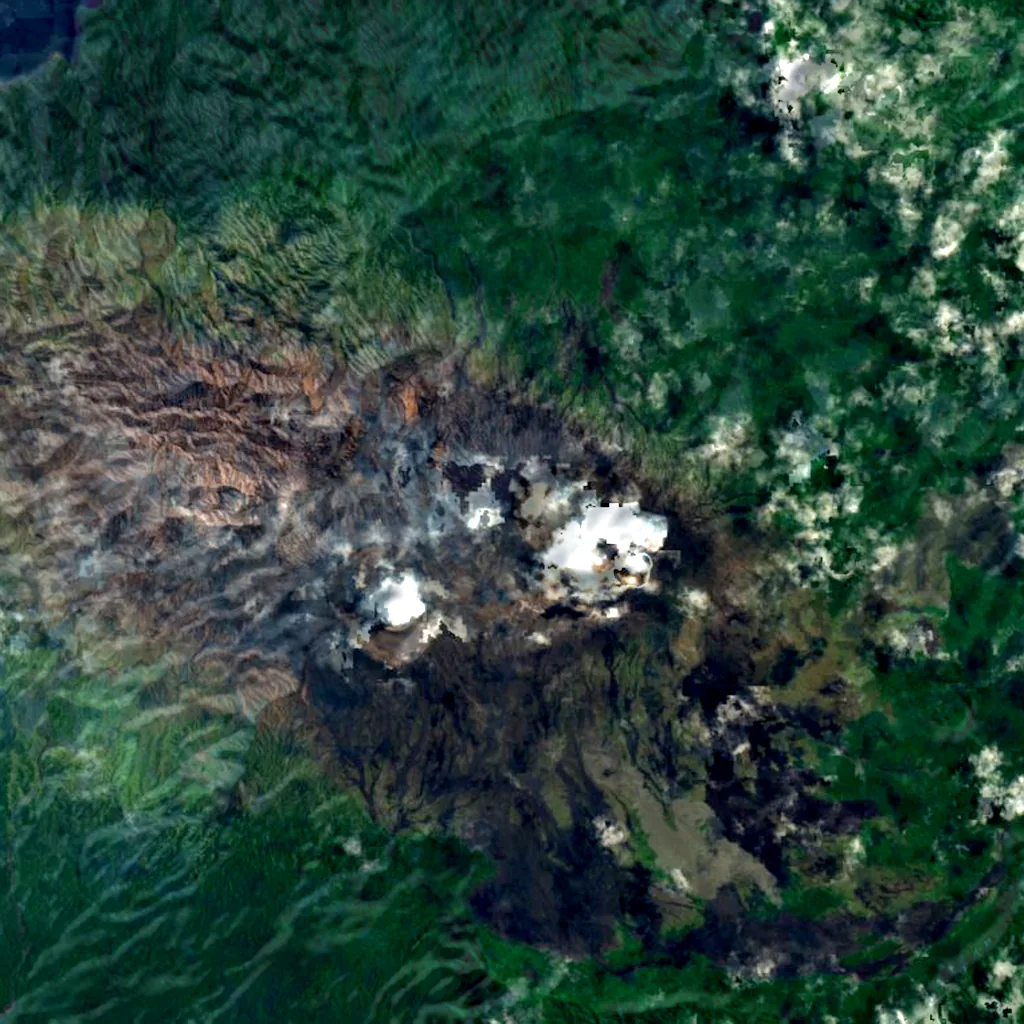 Ambrym seen from above (Sentinel-2)