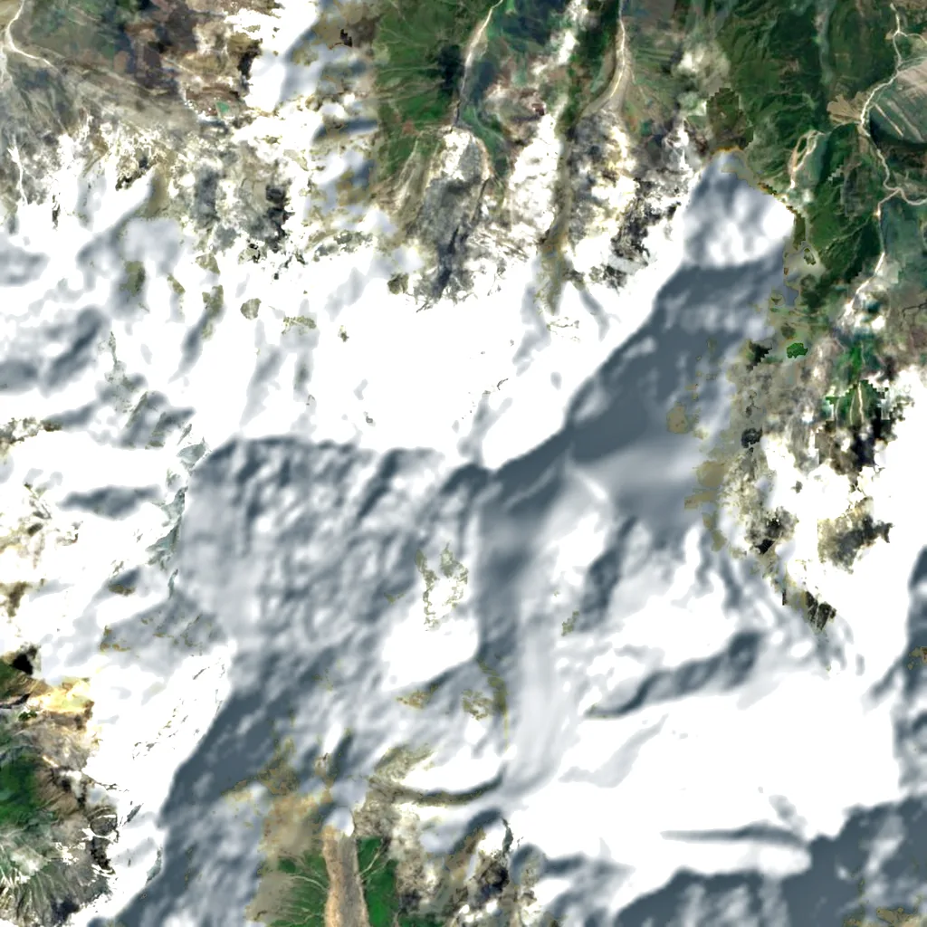 Annapurna II seen from above (Sentinel-2)