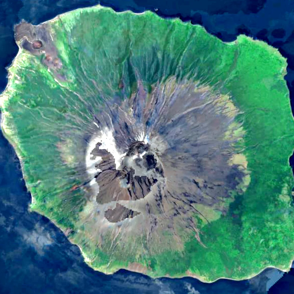 Atlasov Island seen from above (Sentinel-2)
