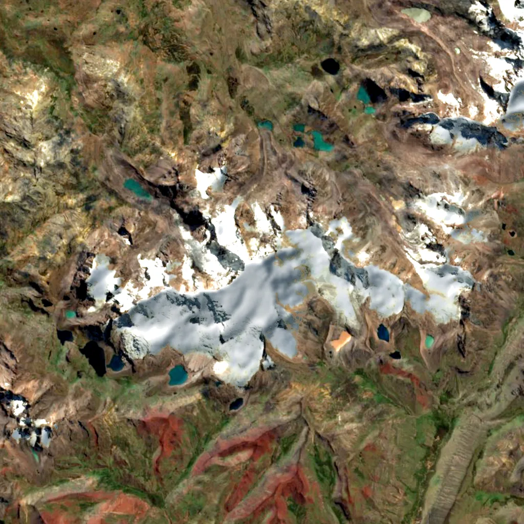 Ausangate seen from above (Sentinel-2)