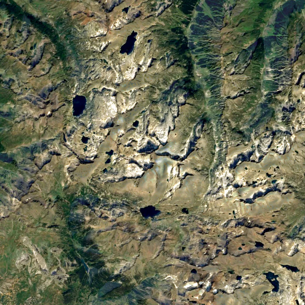 Balaïtous seen from above (Sentinel-2)