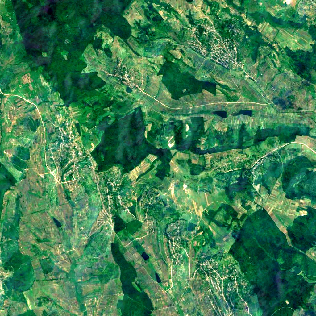 Bălănești Hill seen from above (Sentinel-2)
