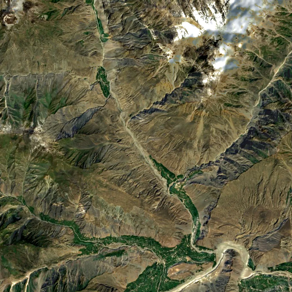 Batura II seen from above (Sentinel-2)