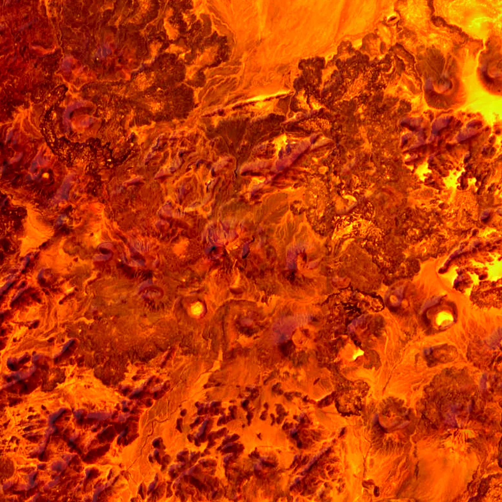 Bayuda Volcanic Field seen from above (Sentinel-2)