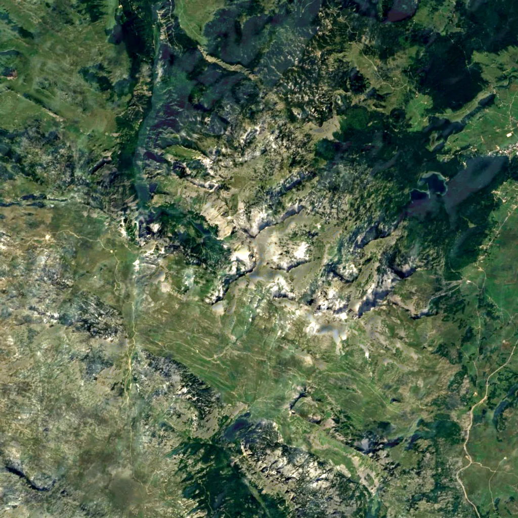 Bobotov Kuk seen from above (Sentinel-2)