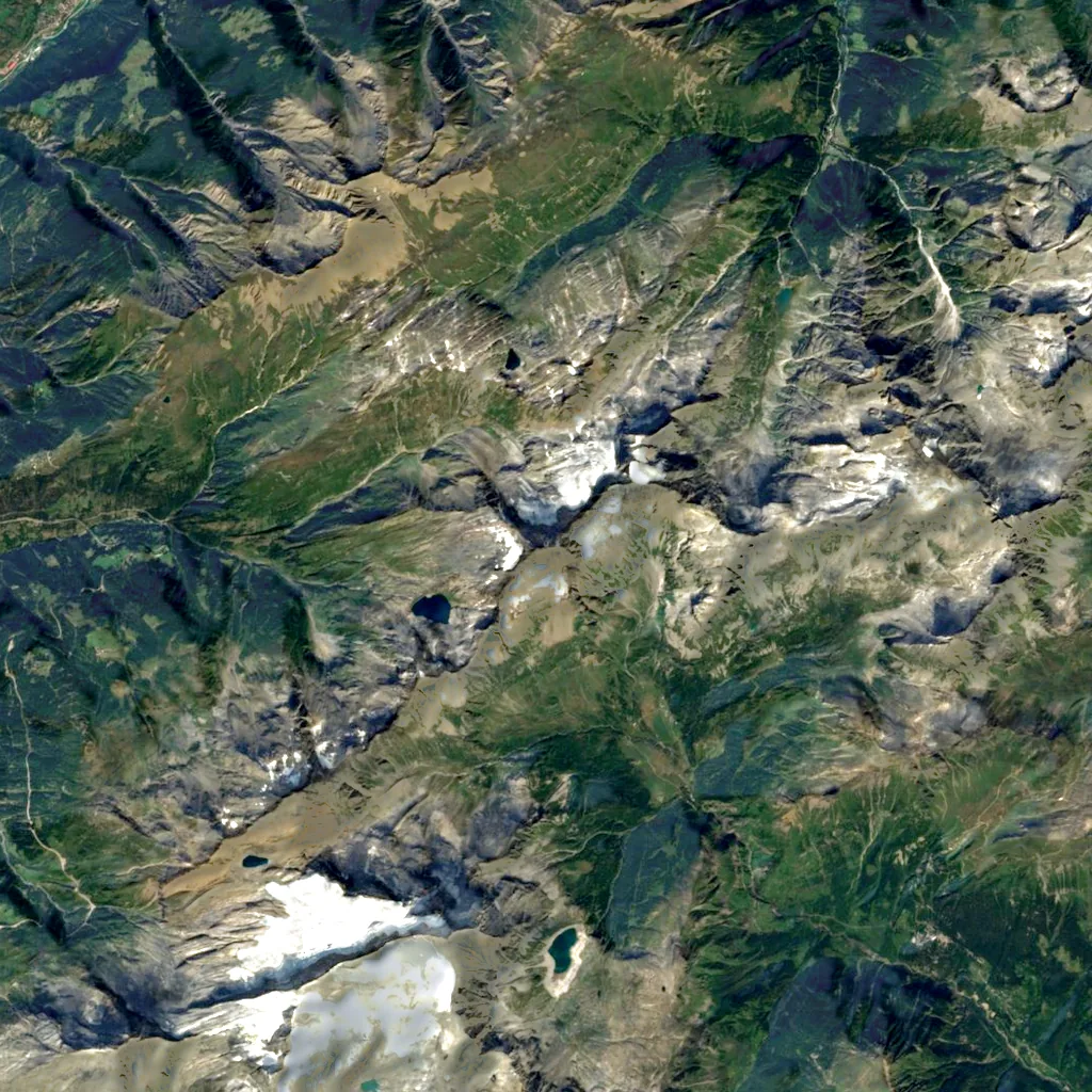 Bortelhorn seen from above (Sentinel-2)