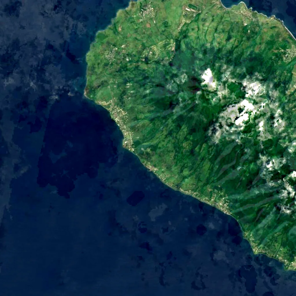 Brimstone Hill Fortress National Park seen from above (Sentinel-2)