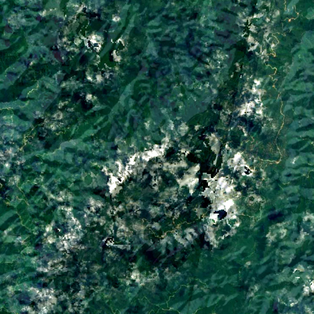 Bukit Pagon seen from above (Sentinel-2)