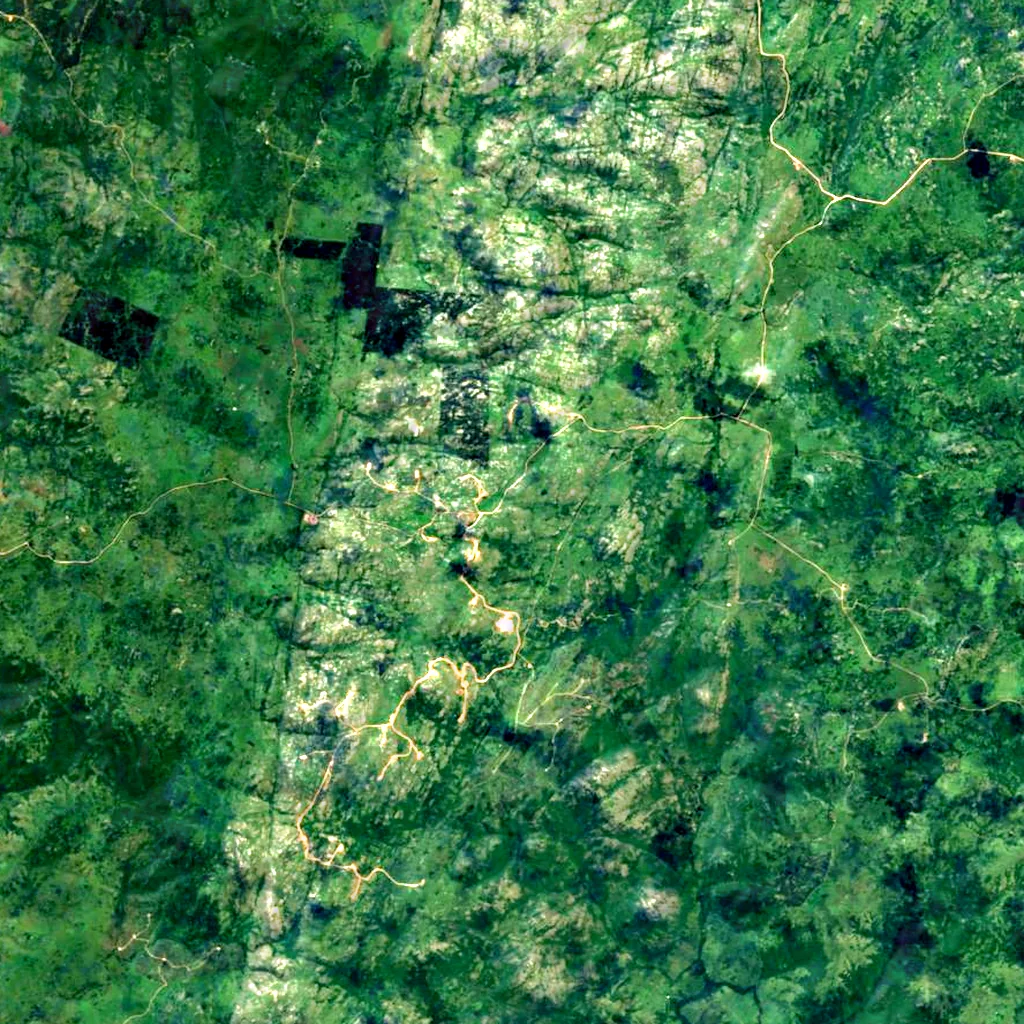 Cerro Catedral seen from above (Sentinel-2)