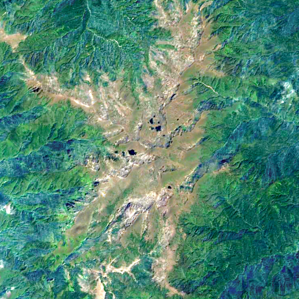 Cerro Chirripó seen from above (Sentinel-2)