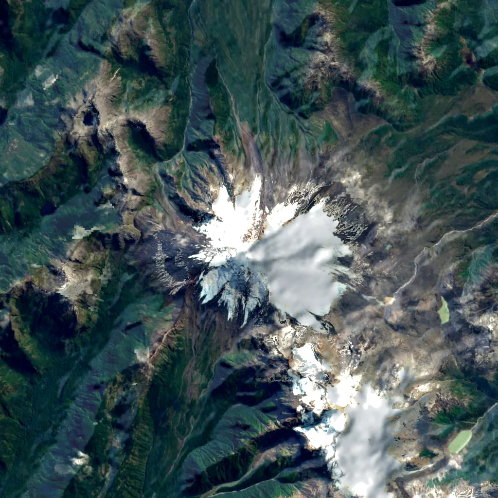Cerro Macá seen from above (Sentinel-2)