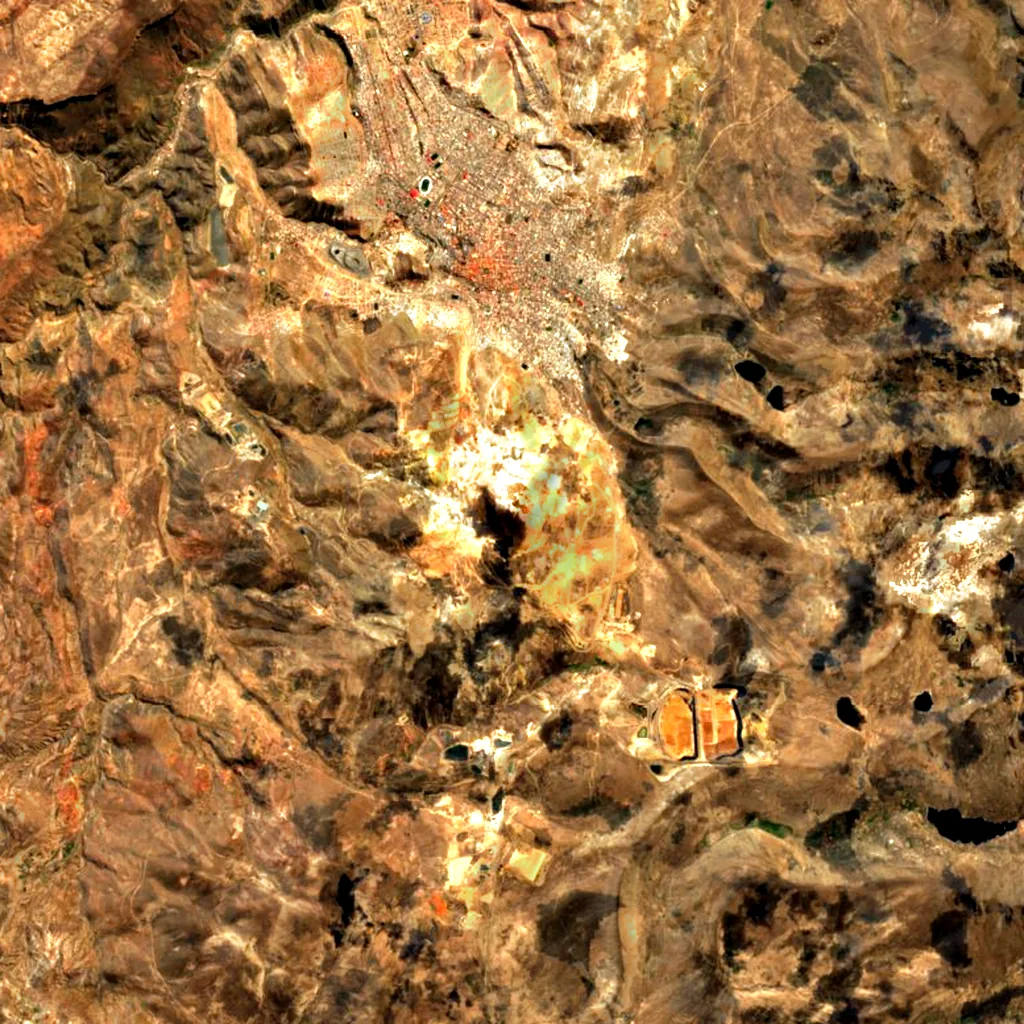 Cerro Rico seen from above (Sentinel-2)