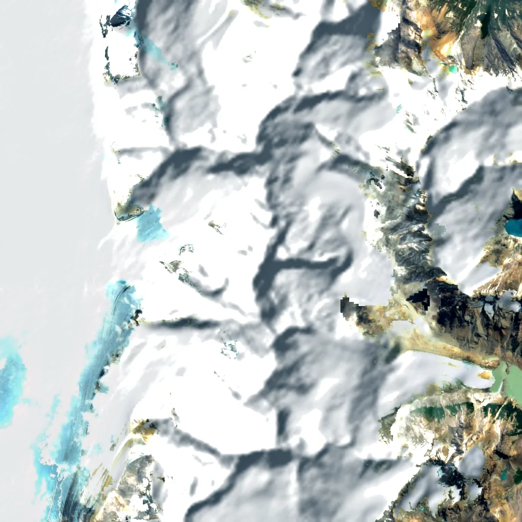 Cerro Torre seen from above (Sentinel-2)