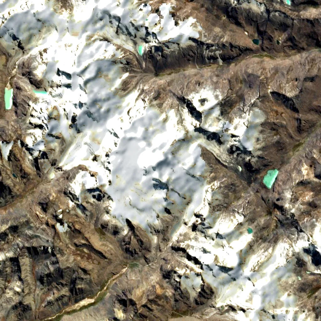 Chachakumani seen from above (Sentinel-2)
