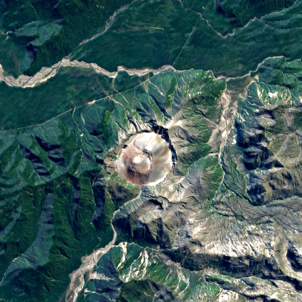 Chaitén seen from above (Sentinel-2)