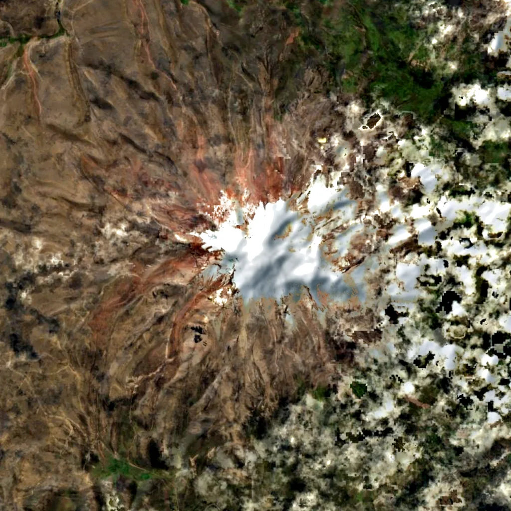 Chimborazo seen from above (Sentinel-2)