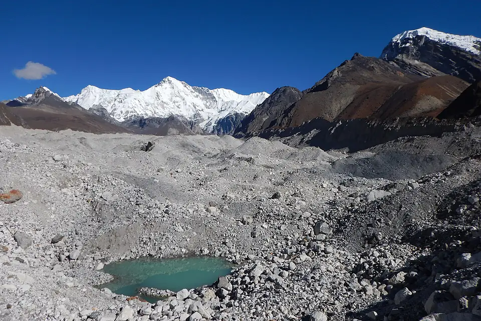 Crossing Ngozumpa Glacier