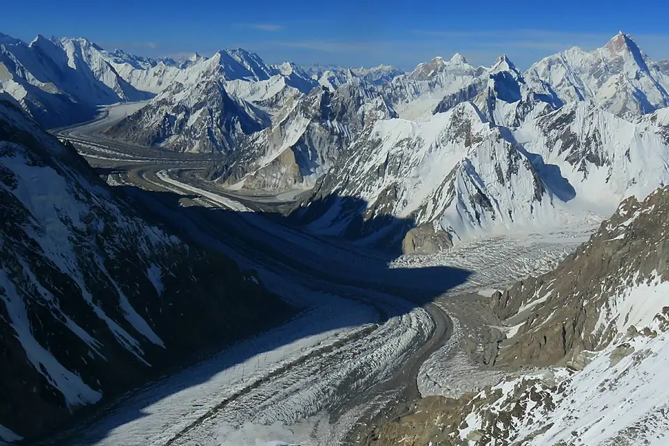 View from K2 of Godwin Austin Glacier