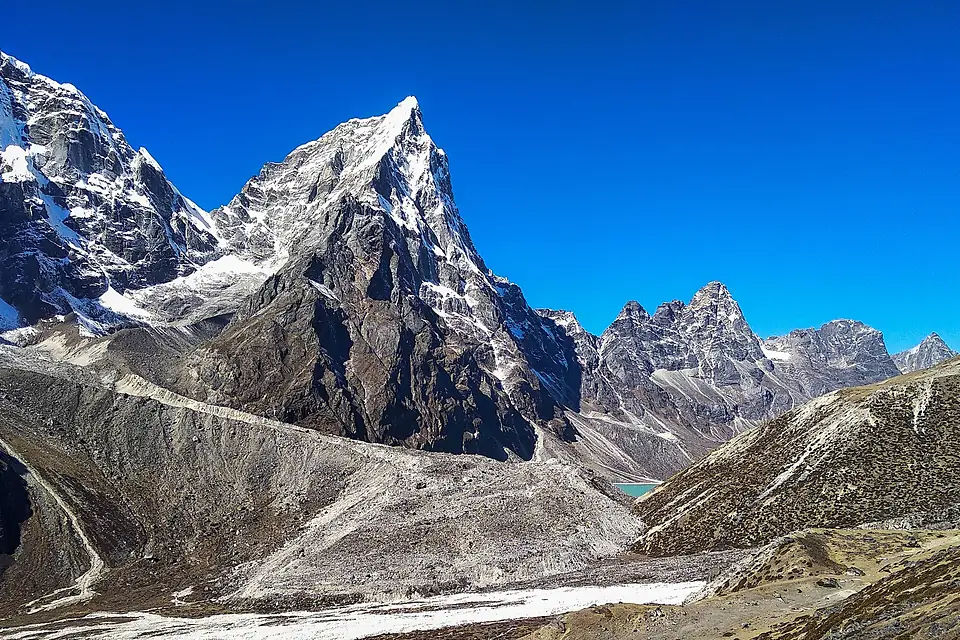 Cholatse Peak and arakam Tse in the Himalaya of Nepal