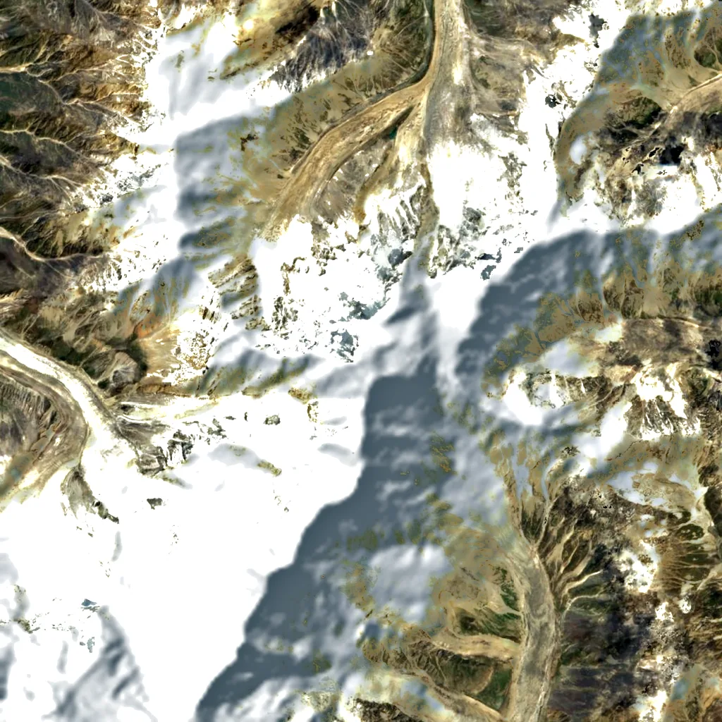 Chongra Peak seen from above (Sentinel-2)
