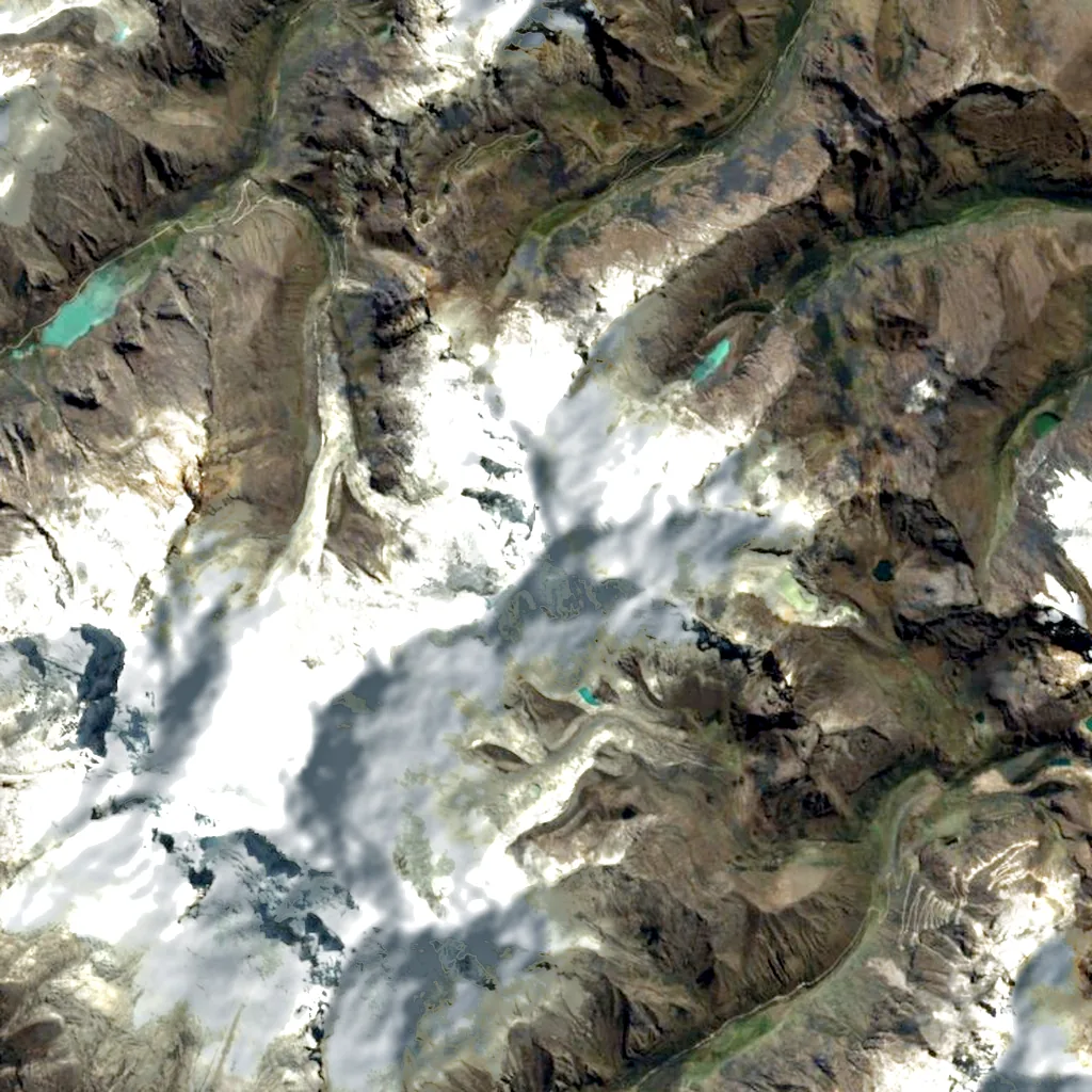 Chopicalqui seen from above (Sentinel-2)