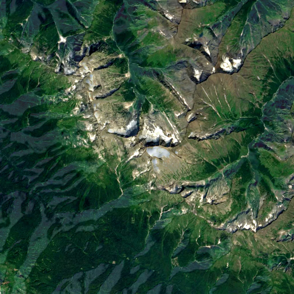 Chugush seen from above (Sentinel-2)