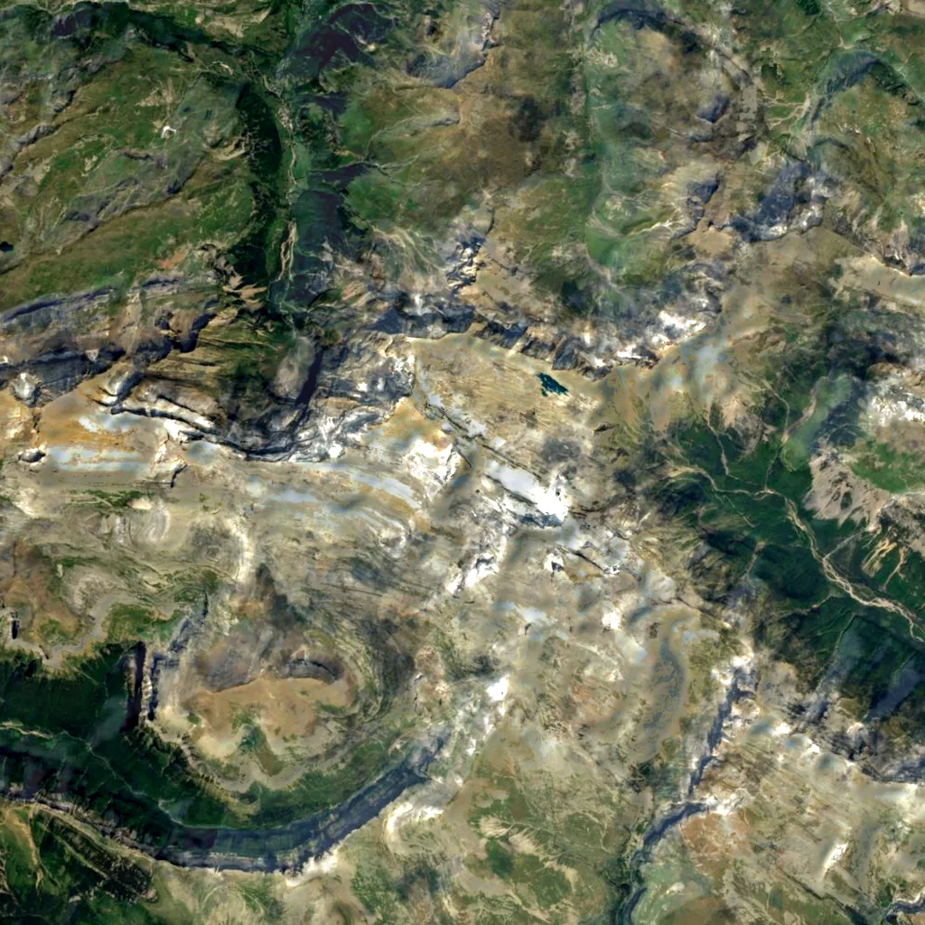 Cilindro de Marboré seen from above (Sentinel-2)