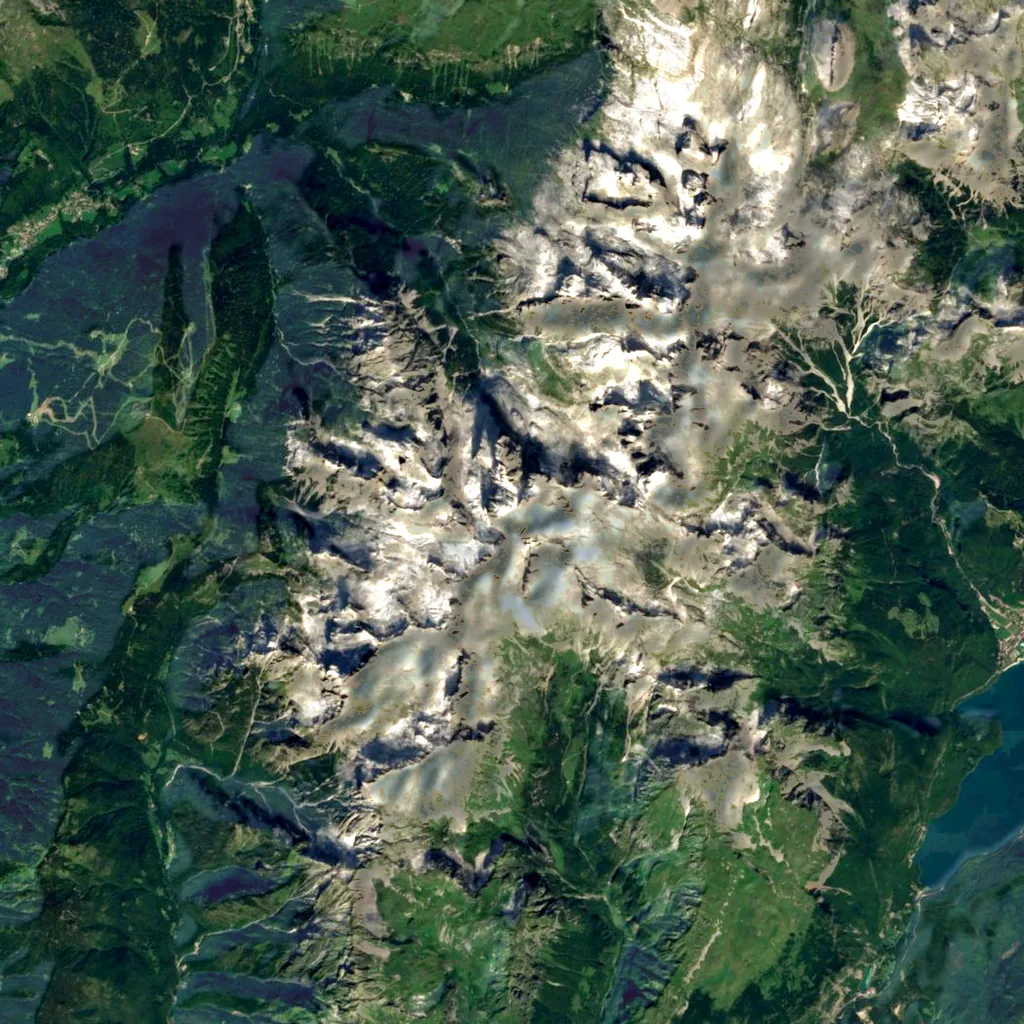 Cima Tosa seen from above (Sentinel-2)