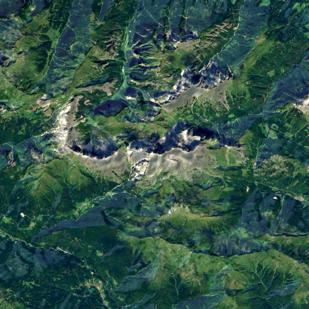 Coglians seen from above (Sentinel-2)