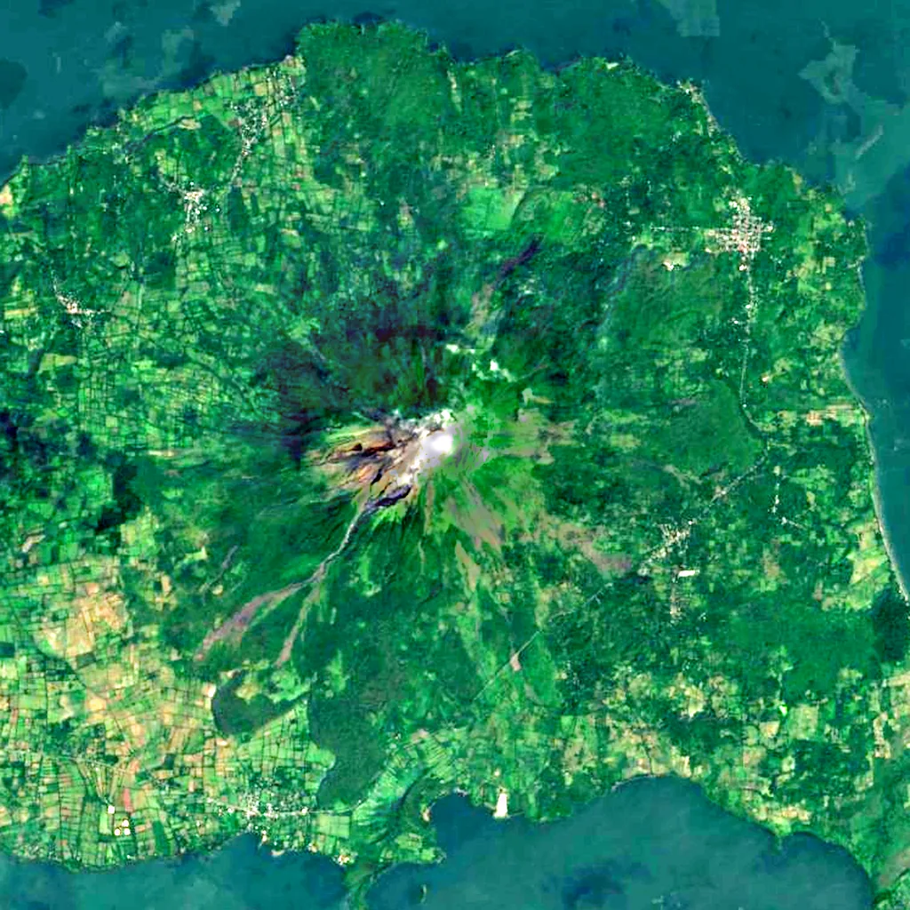 Concepción seen from above (Sentinel-2)