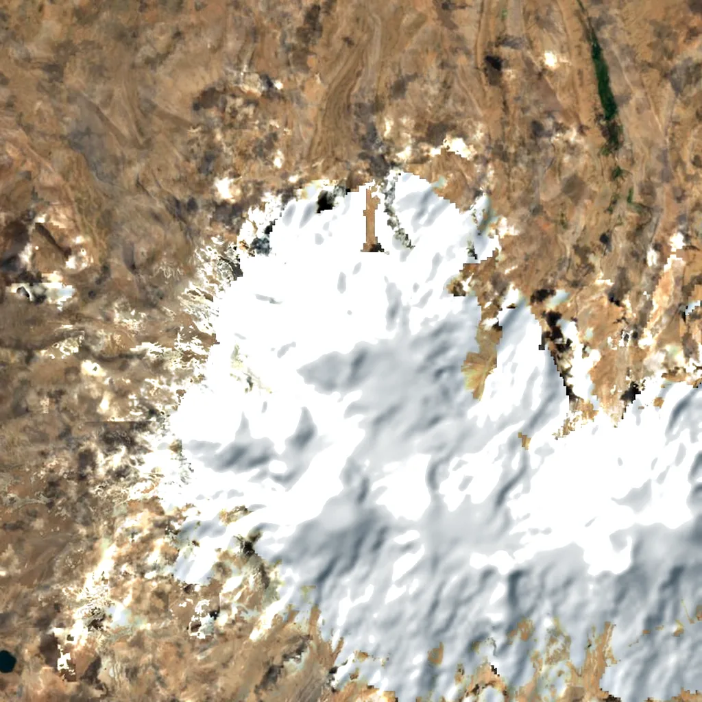 Coropuna seen from above (Sentinel-2)