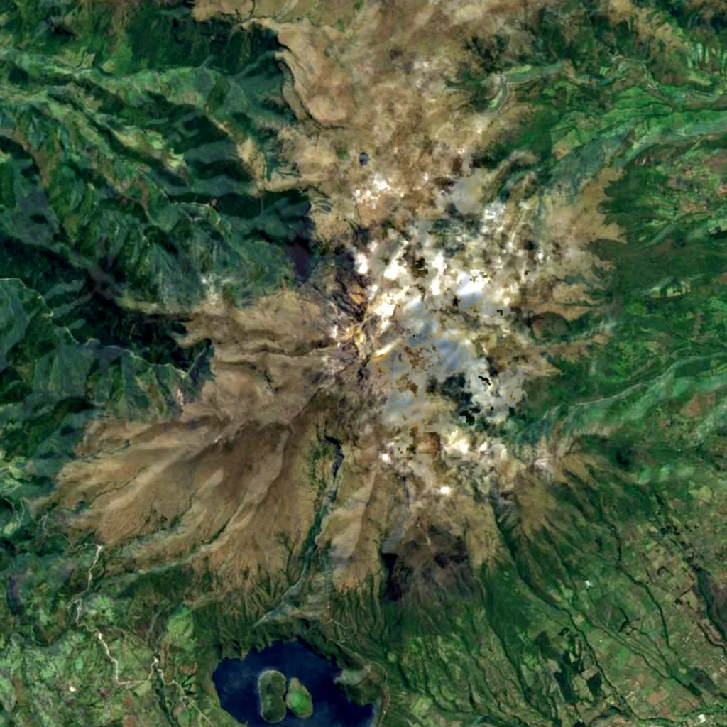 Cotacachi seen from above (Sentinel-2)
