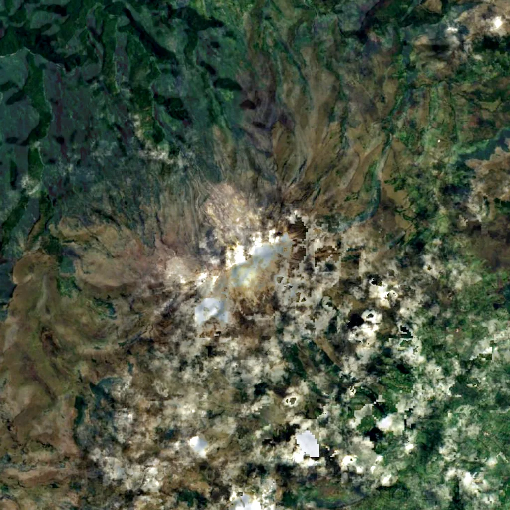 Cumbal seen from above (Sentinel-2)