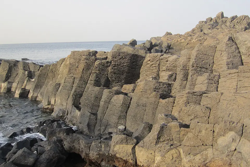 Basaltic Columns at Mamelles Volcano in Dakar in Senegal