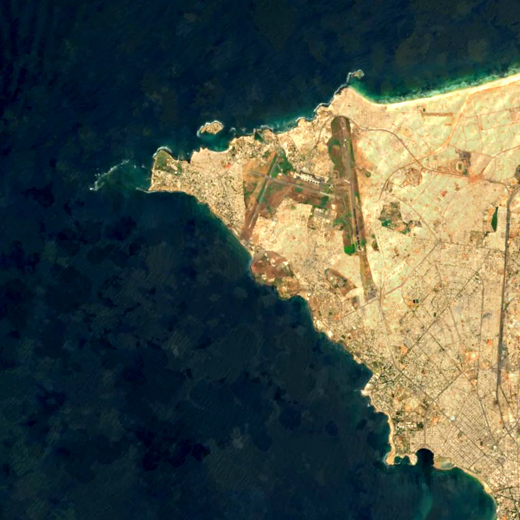 Deux Mamelles seen from above (Sentinel-2)