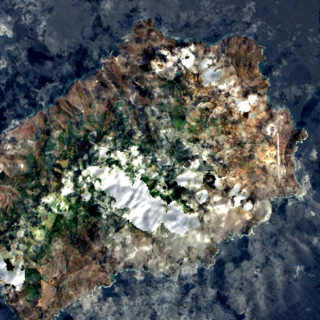 Diana's Peak seen from above (Sentinel-2)