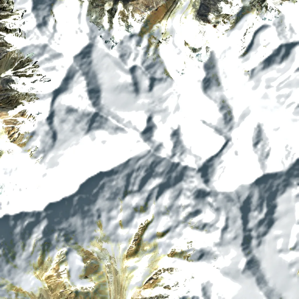 Distaghil Sar seen from above (Sentinel-2)