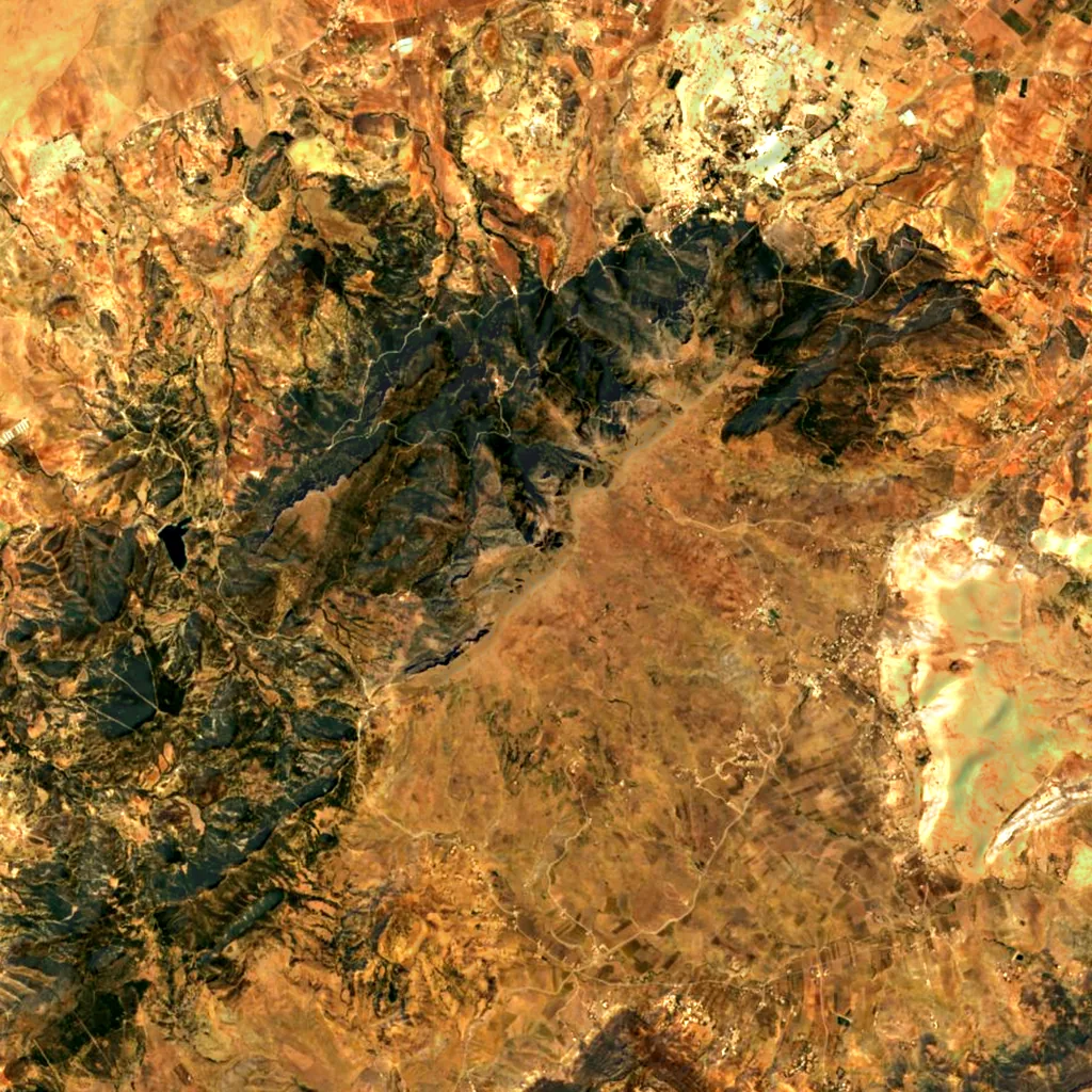 Djebel Zaghouan seen from above (Sentinel-2)