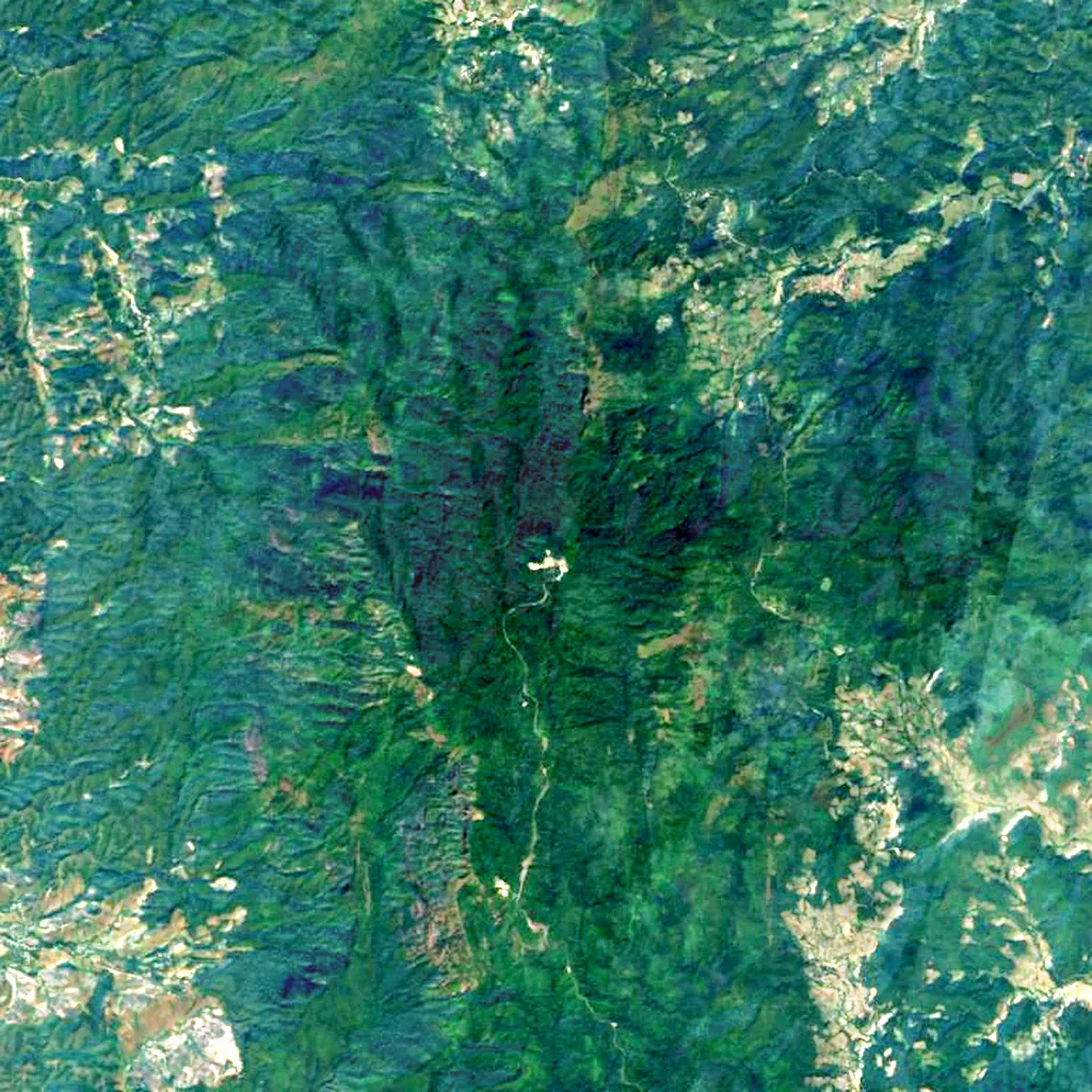 Doi Inthanon seen from above (Sentinel-2)