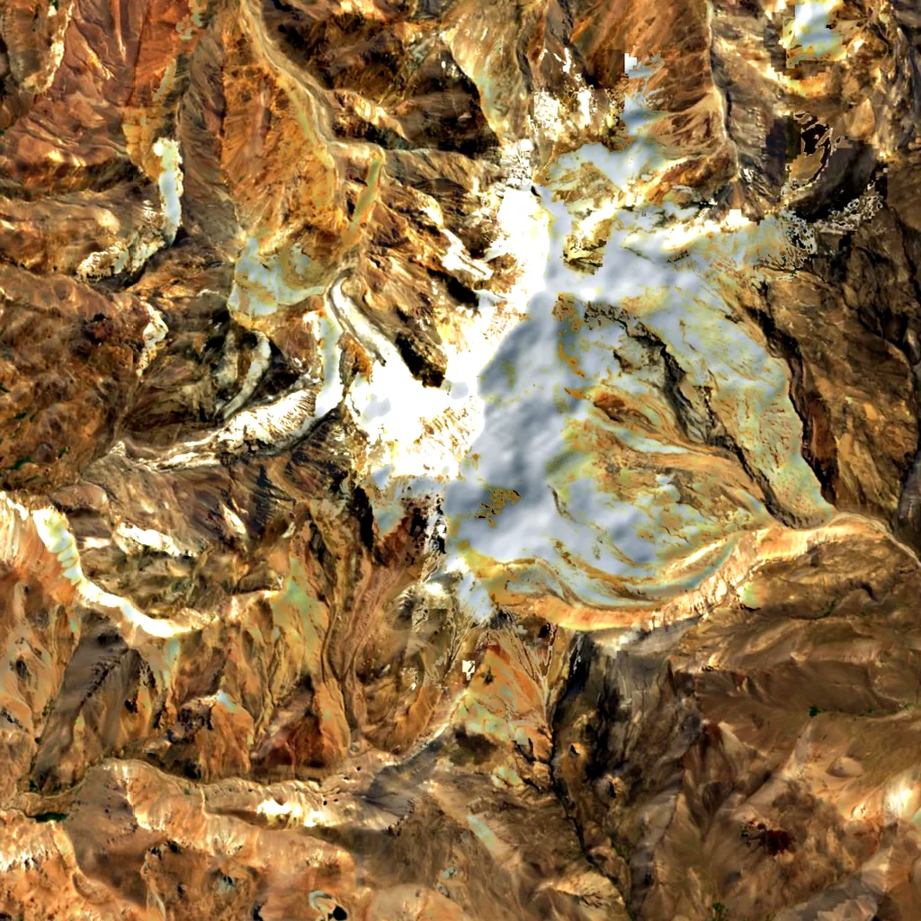 Domuyo seen from above (Sentinel-2)