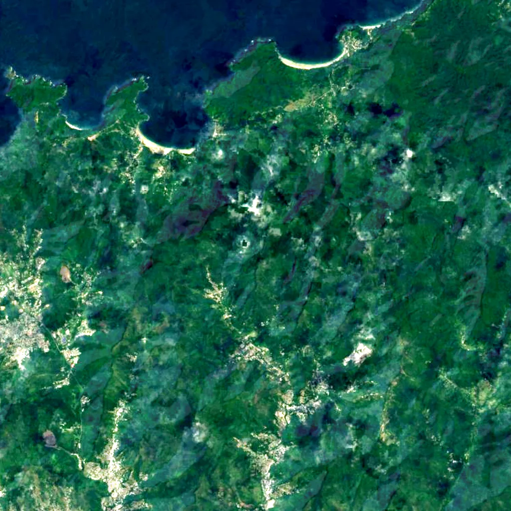 El Tucuche seen from above (Sentinel-2)