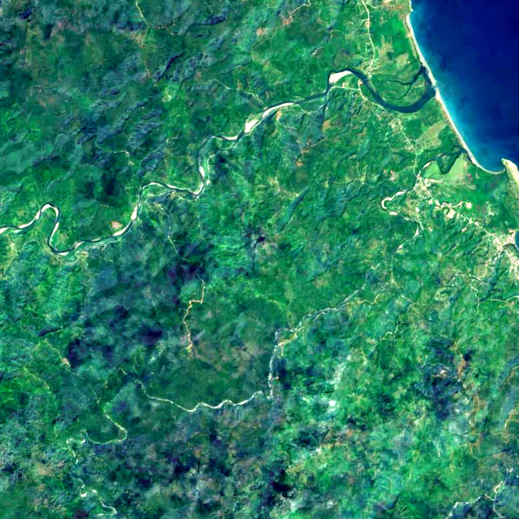 El Yunque, Cuba seen from above (Sentinel-2)