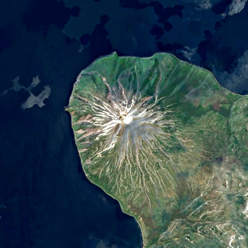 Fuss Peak seen from above (Sentinel-2)