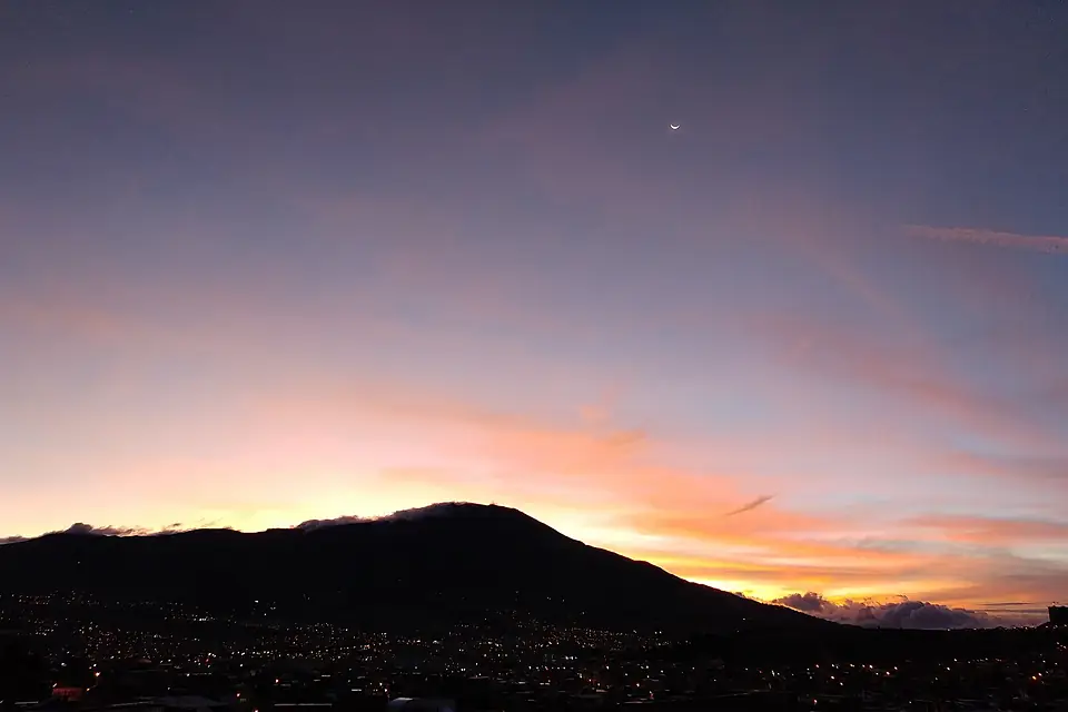 Panorama Volcán Galeras, luna 7 de mayo