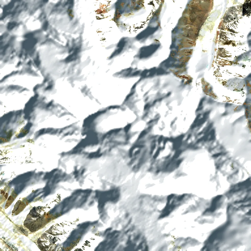Gasherbrum III seen from above (Sentinel-2)